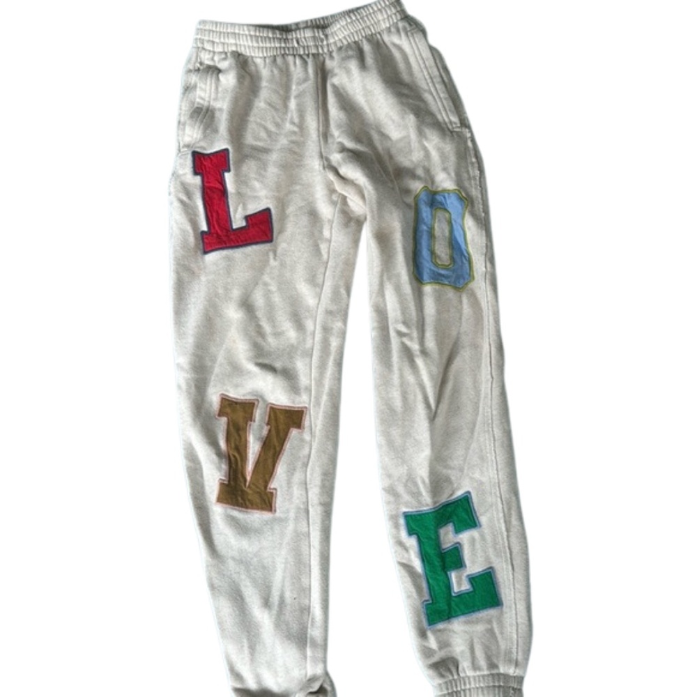 💖 LOVE Aerie Sweatpants (XS) – Classic White Comfort!